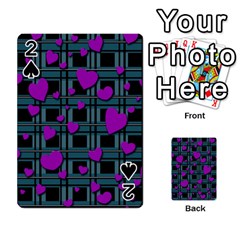 Purple love Playing Cards 54 Designs  from ArtsNow.com Front - Spade2