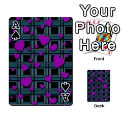 Ace Purple love Playing Cards 54 Designs  from ArtsNow.com Front - SpadeA