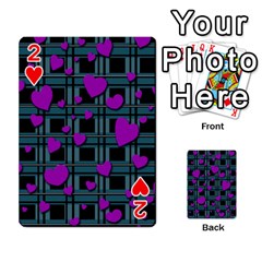 Purple love Playing Cards 54 Designs  from ArtsNow.com Front - Heart2