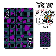 Purple love Playing Cards 54 Designs  from ArtsNow.com Front - Spade4