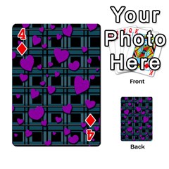 Purple love Playing Cards 54 Designs  from ArtsNow.com Front - Diamond4