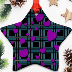 Purple love Star Ornament (Two Sides)  from ArtsNow.com Front