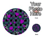 Purple love Playing Cards 54 (Round) 