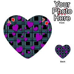 Purple love Playing Cards 54 (Heart)  from ArtsNow.com Front - Diamond7