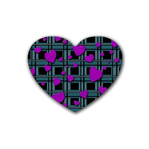 Purple love Heart Coaster (4 pack)  from ArtsNow.com Front