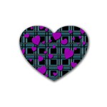 Purple love Heart Coaster (4 pack) 