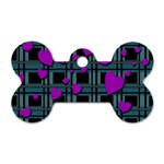 Purple love Dog Tag Bone (One Side)