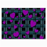 Purple love Large Glasses Cloth