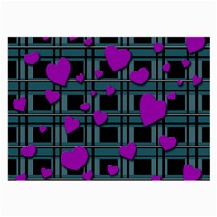 Purple love Large Glasses Cloth (2 Front