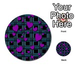 Purple love Multi-purpose Cards (Round) 