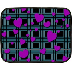 Purple love Double Sided Fleece Blanket (Mini)  from ArtsNow.com 35 x27  Blanket Front