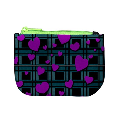 Purple love Mini Coin Purses from ArtsNow.com Front
