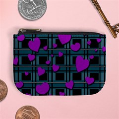 Purple love Mini Coin Purses from ArtsNow.com Front