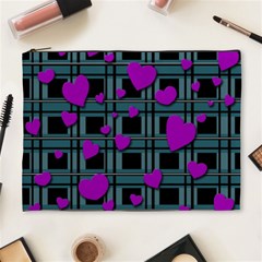 Purple love Cosmetic Bag (XL) from ArtsNow.com Front