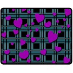 Purple love Fleece Blanket (Medium) 