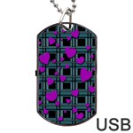 Purple love Dog Tag USB Flash (One Side)