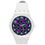 Purple love Round Plastic Sport Watch (M)