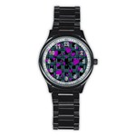 Purple love Stainless Steel Round Watch