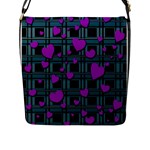 Purple love Flap Messenger Bag (L) 