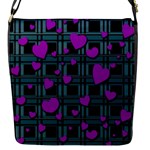 Purple love Flap Messenger Bag (S)