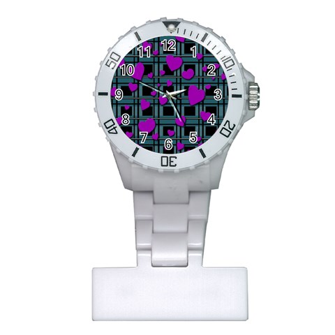 Purple love Plastic Nurses Watch from ArtsNow.com Front