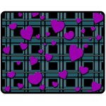 Purple love Double Sided Fleece Blanket (Medium) 