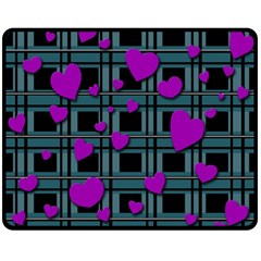 Purple love Double Sided Fleece Blanket (Medium)  from ArtsNow.com 58.8 x47.4  Blanket Back