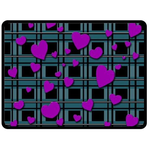 Purple love Double Sided Fleece Blanket (Large)  from ArtsNow.com 80 x60  Blanket Front