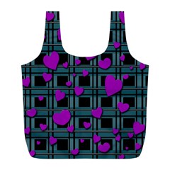 Purple love Full Print Recycle Bags (L)  from ArtsNow.com Front