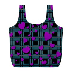 Purple love Full Print Recycle Bags (L)  from ArtsNow.com Front