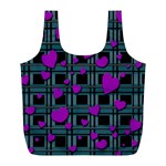 Purple love Full Print Recycle Bags (L) 