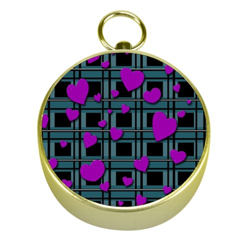 Purple love Gold Compasses from ArtsNow.com Front