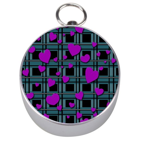 Purple love Silver Compasses from ArtsNow.com Front