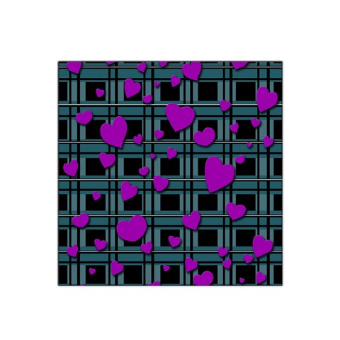 Purple love Satin Bandana Scarf from ArtsNow.com Front