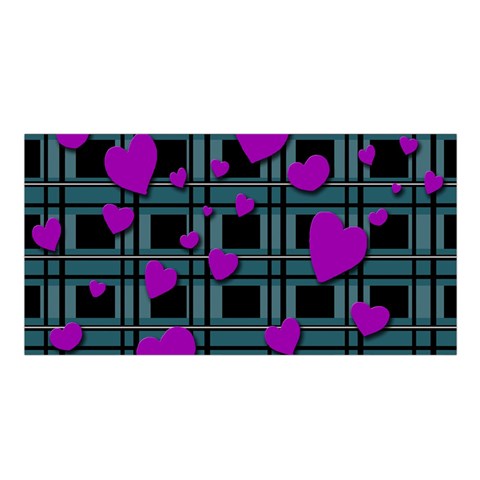 Purple love Satin Shawl from ArtsNow.com Front