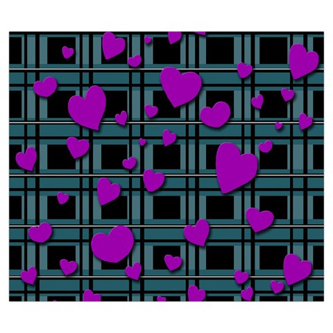 Purple love Zipper Large Tote Bag from ArtsNow.com Front