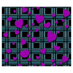 Purple love Zipper Large Tote Bag from ArtsNow.com Front