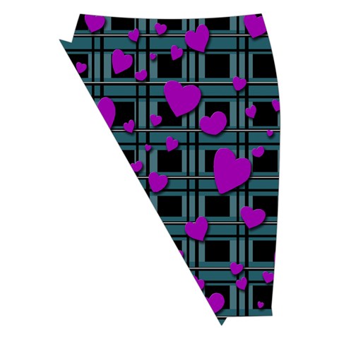 Purple love Midi Wrap Pencil Skirt from ArtsNow.com Front Left