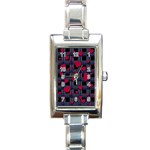 Decorative love Rectangle Italian Charm Watch