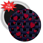 Decorative love 3  Magnets (10 pack) 