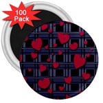 Decorative love 3  Magnets (100 pack)