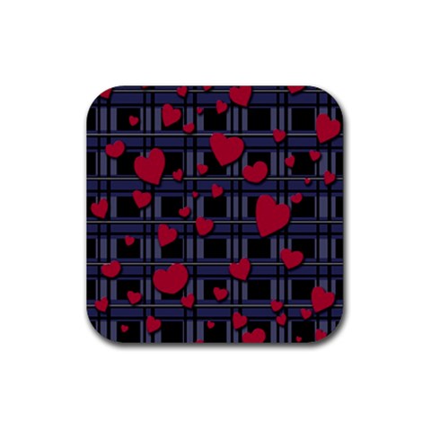 Decorative love Rubber Coaster (Square)  from ArtsNow.com Front