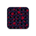 Decorative love Rubber Coaster (Square) 