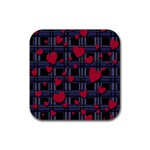 Decorative love Rubber Coaster (Square) 