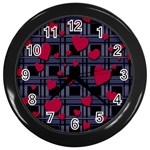 Decorative love Wall Clocks (Black)