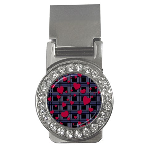 Decorative love Money Clips (CZ)  from ArtsNow.com Front