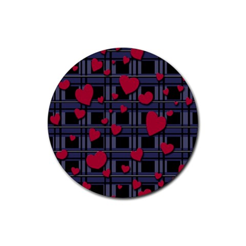 Decorative love Rubber Coaster (Round)  from ArtsNow.com Front