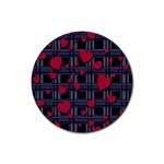 Decorative love Rubber Round Coaster (4 pack) 