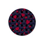 Decorative love Rubber Round Coaster (4 pack) 