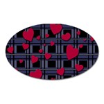 Decorative love Oval Magnet